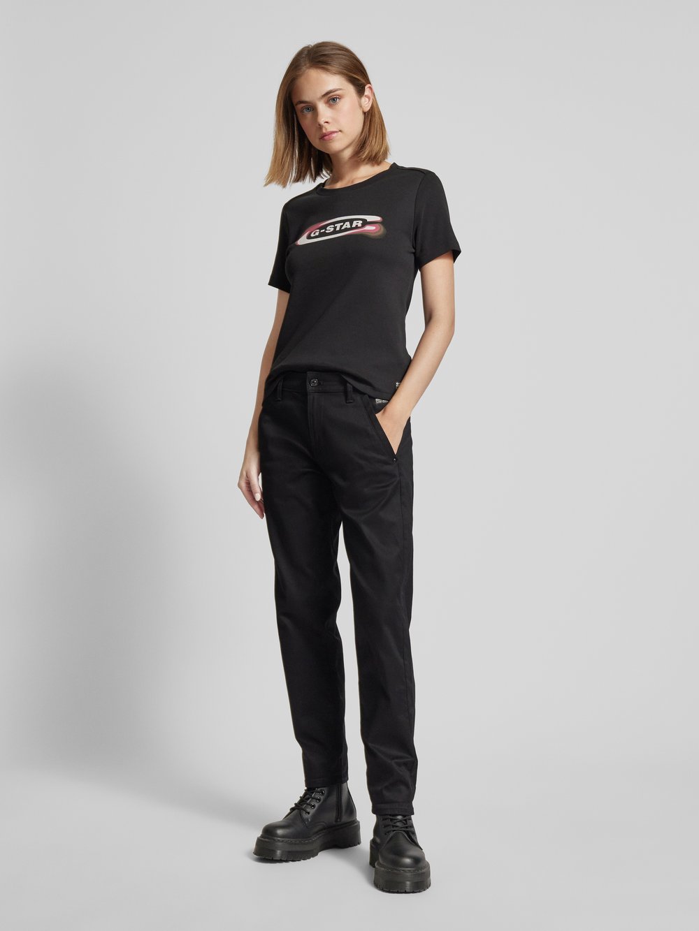 

Джинсы бойфренды с нашивкой-лейблом, модель «Кейт» G-Star Raw, черный