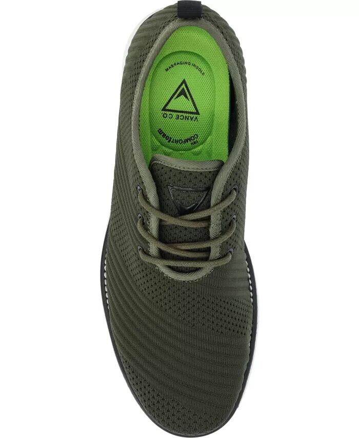 Мужские туфли Novak Tru Comfort Foam Knit со шнуровкой и круглым носком Vance Co., зеленый — фото 4