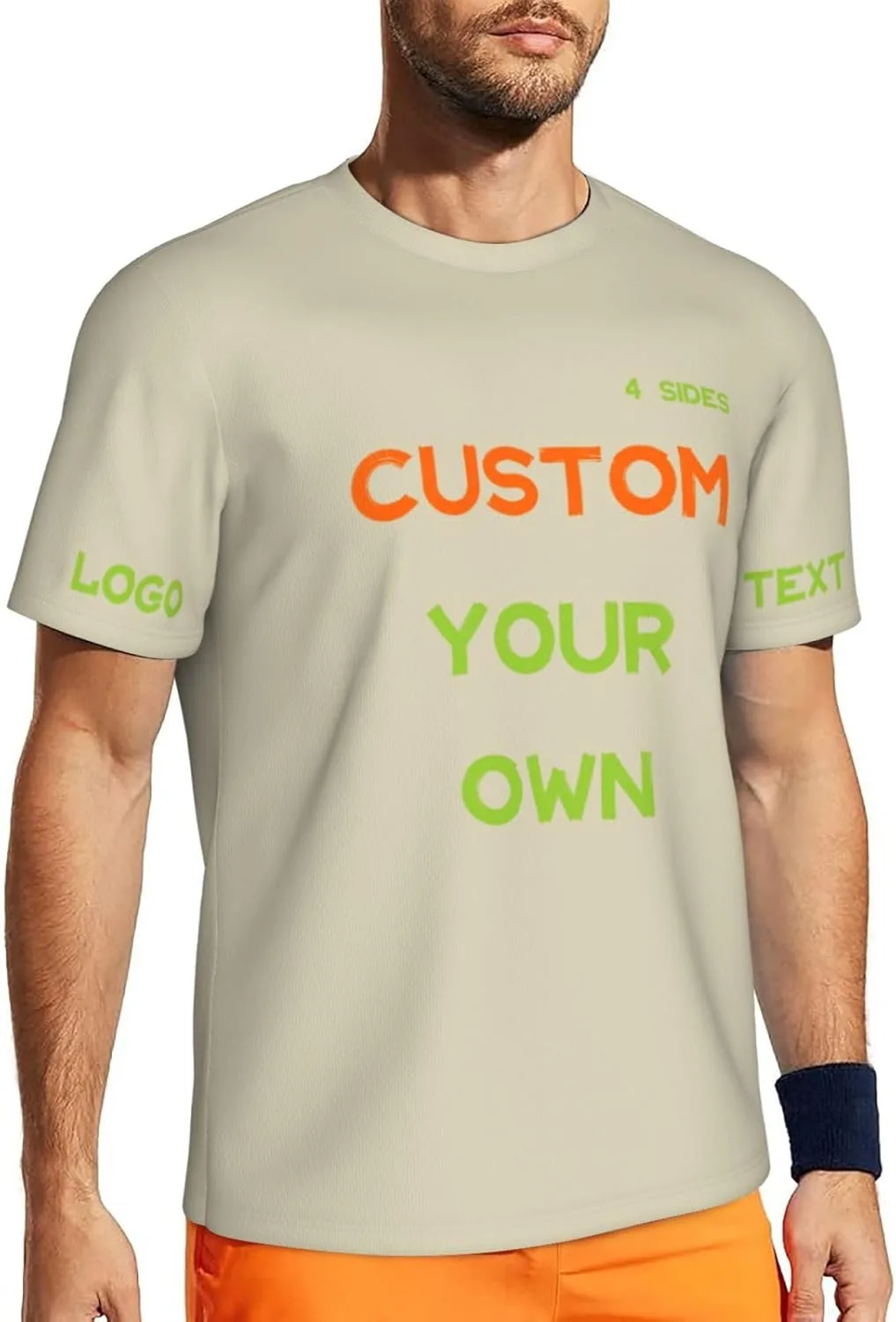 Футболка Custom с принтом на 4 сторонах для мужчин — фото 2