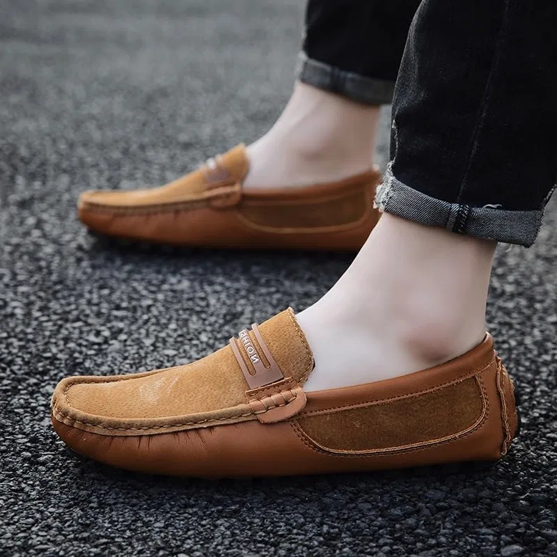 Мокасины замшевые мужские Loafers, коричневый SayfuR — фото 4