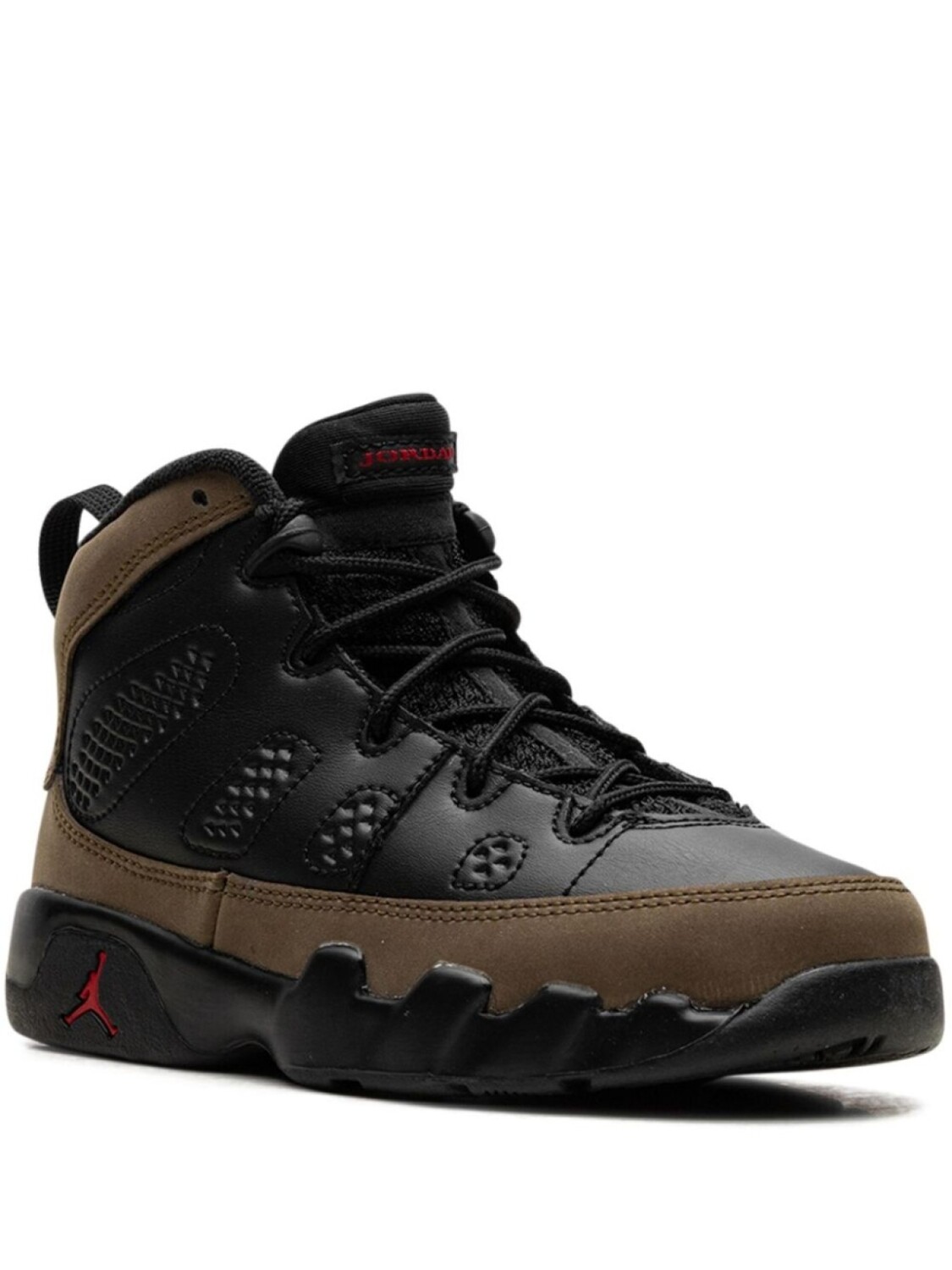 

Кроссовки Air Jordan 9 "Olive 2024" Jordan Kids, черный