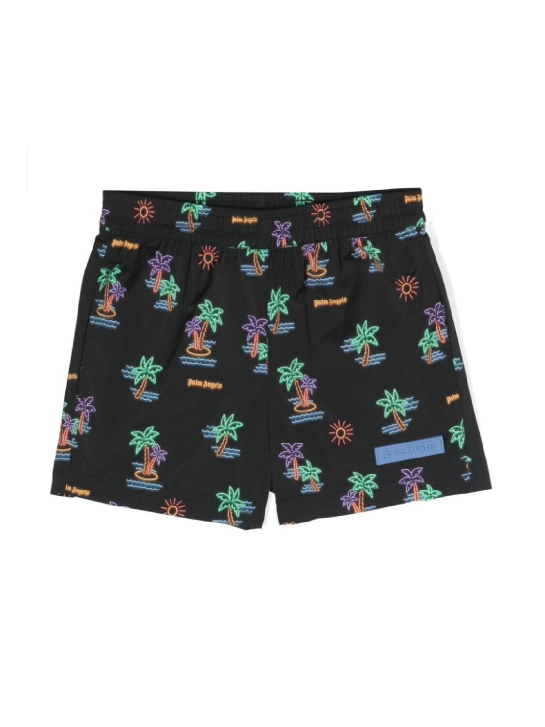 

Palm Angels Kids плавки-шорты Neon Palms, черный