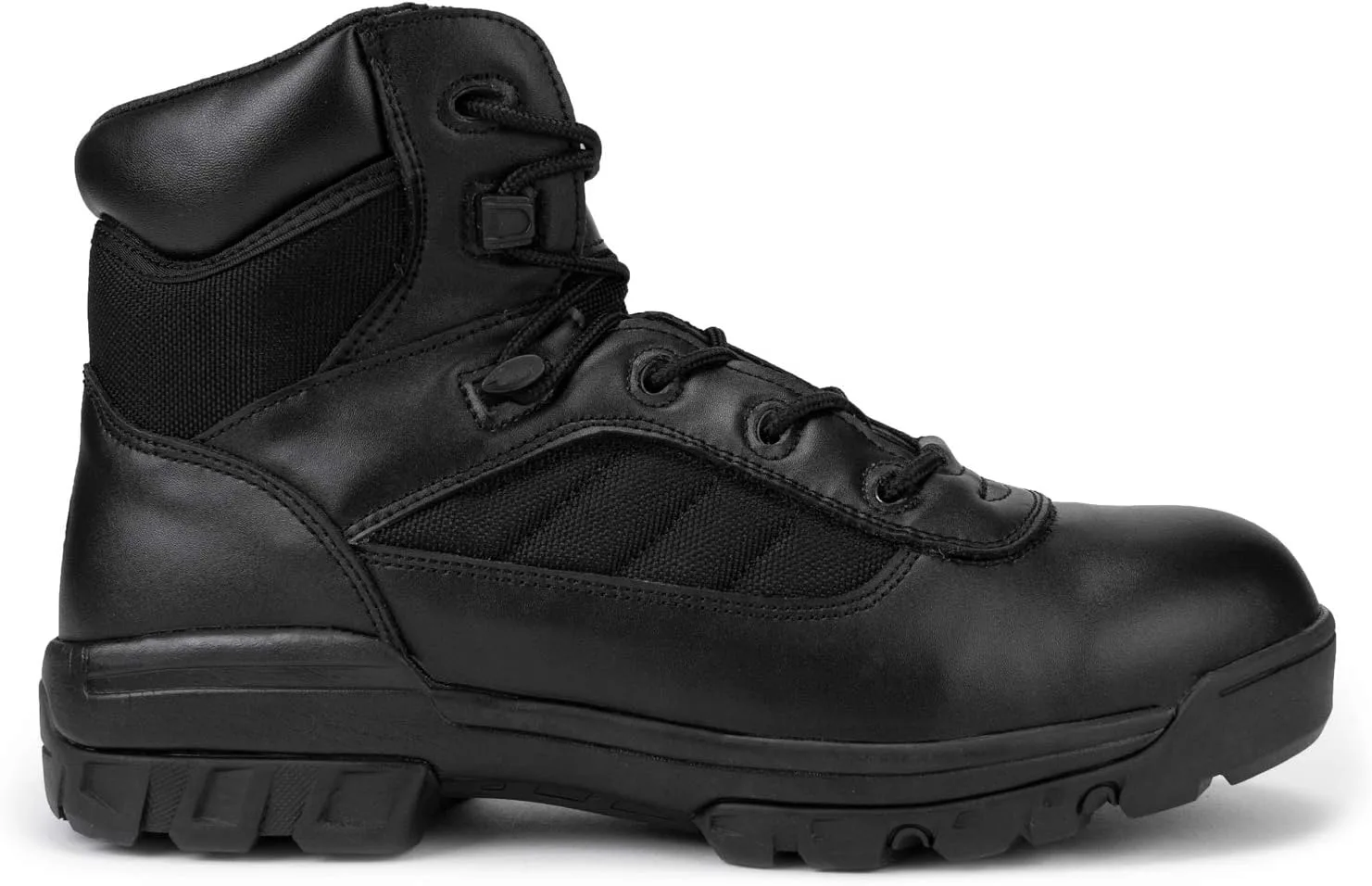 

Мужские черные военные тактические рабочие ботинки RYNO GEAR, подкладка CoolMax, боковая молния, кожаные мотоциклетные ботинки с противоскользящей подошвой для походов и боя