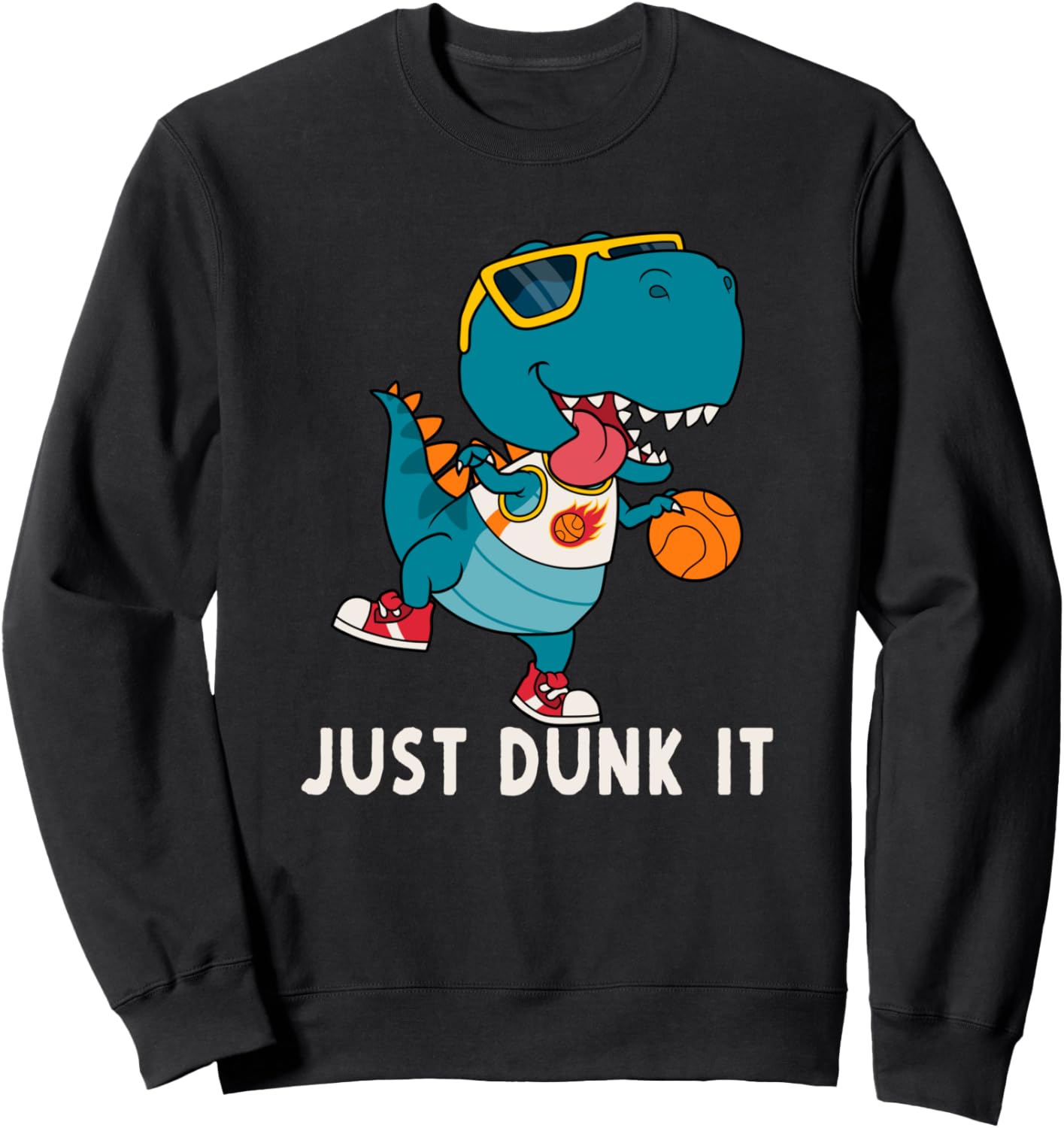 

Забавная толстовка с надписью Just Dunk It и изображением динозавра, посвященная баскетбольной лиге. Подарочная толстовка с надписью Slam Dunk Dino Basketball League Slam Dunk Tees By Sl, черный