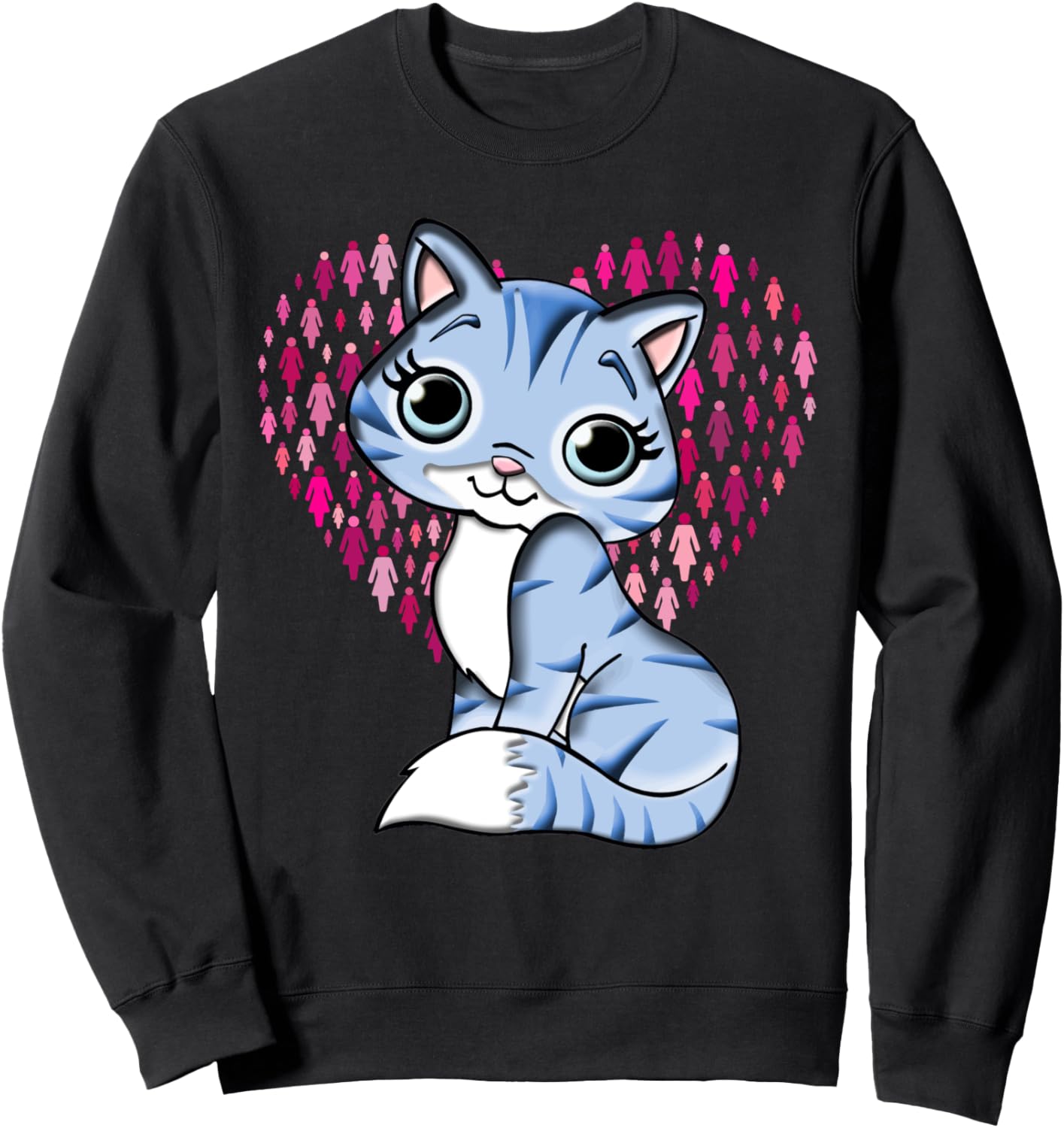 

Милая кошечка, толстовка с надписью Жизнь важна Cute Kitty Cat Lives Matter Apparel & Co., черный