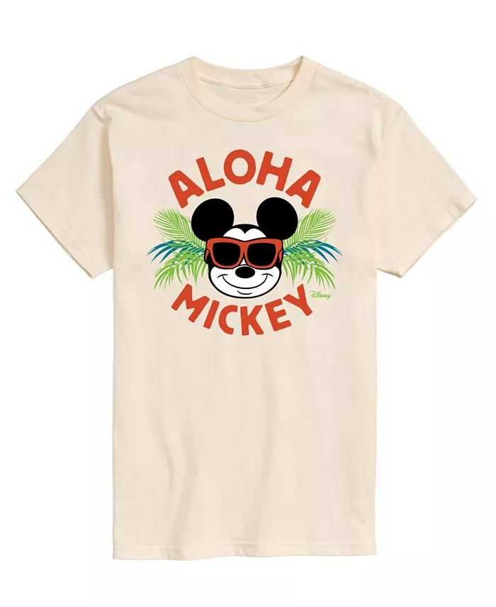 

Мужская летняя футболка с коротким рукавом Disney Aloha Mickey AIRWAVES, коричневый/бежевый