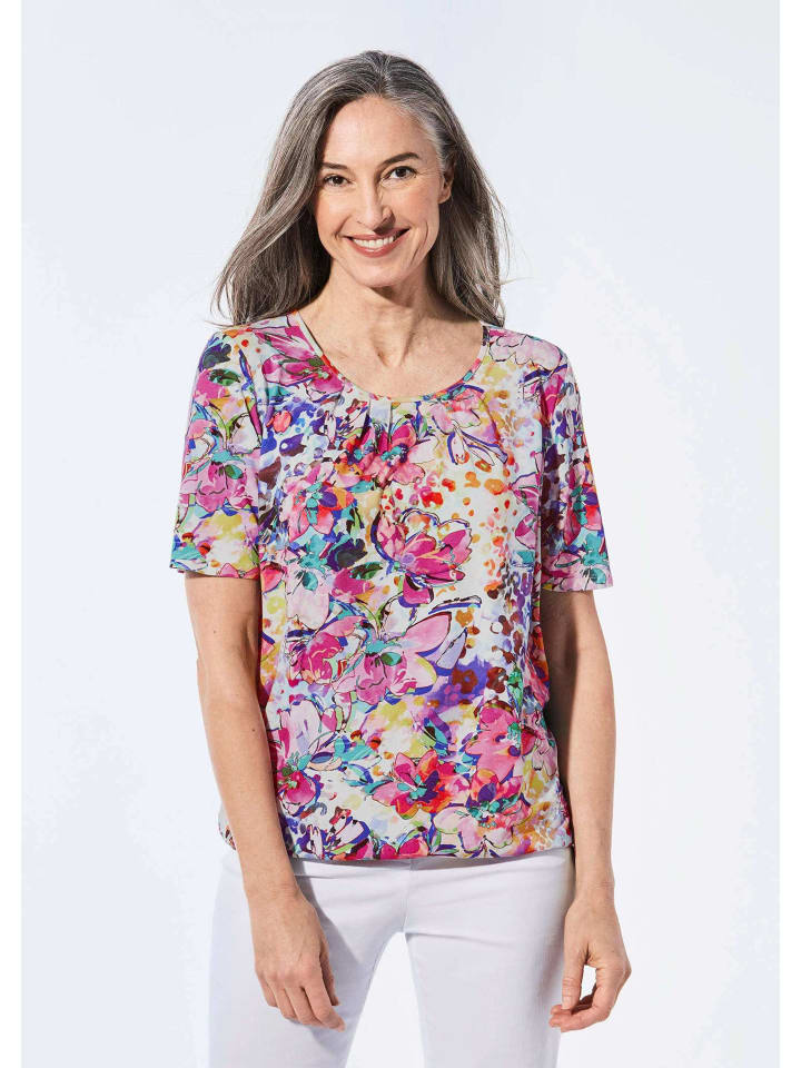 

Футболка с принтом и изысканными деталями в красочных/узорчатых дизайнах GOLDNER