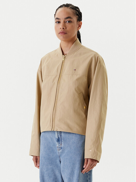 

Куртка-Бомбер свободного покроя WW0WW45619 Tommy Hilfiger, бежевый