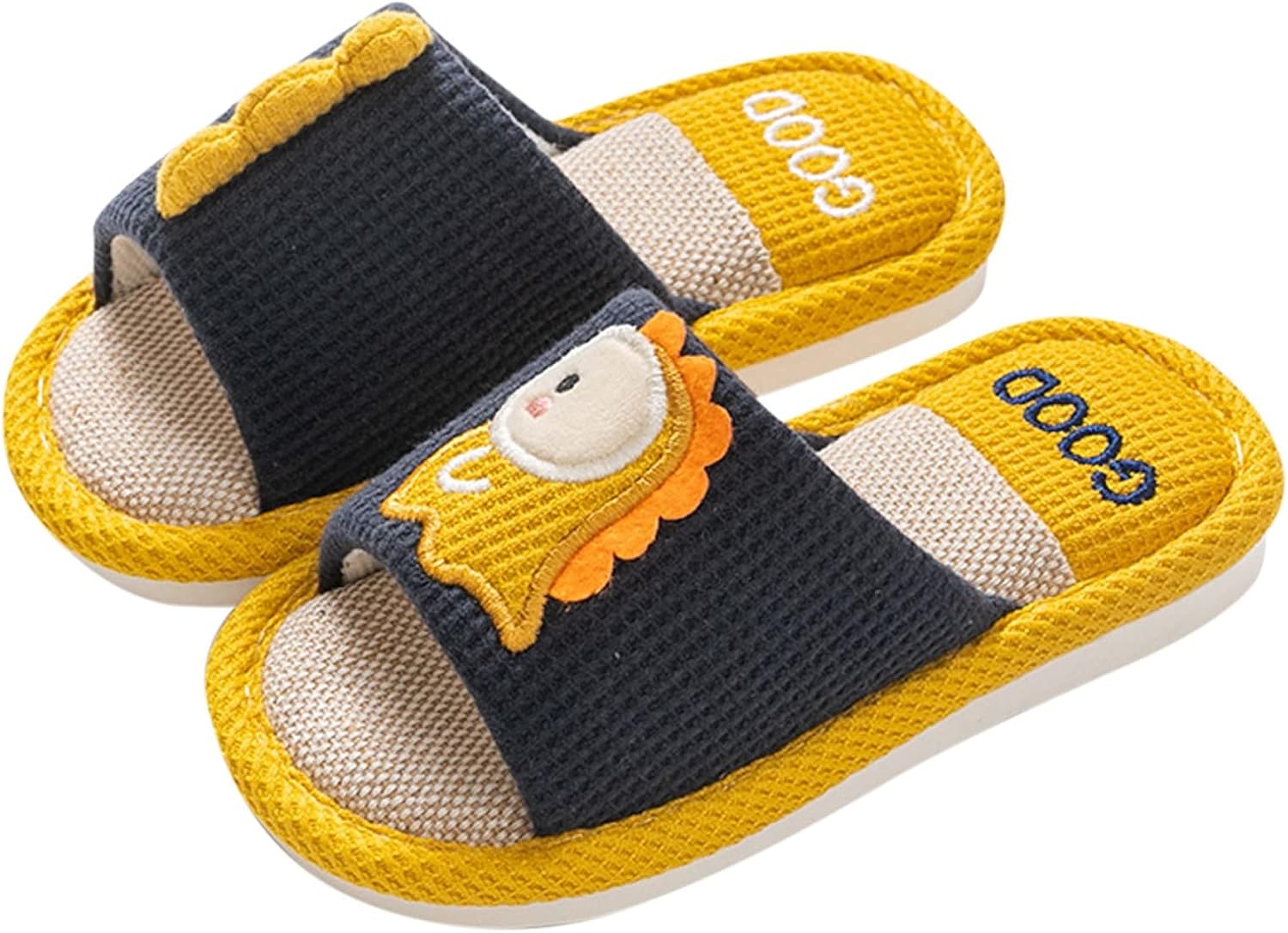 

Детские туфли для малышей девочек с открытым носком, домашние тапочки с милым динозавром, детские тапочки, с хлопковой подкладкой, зимние тапочки для мальчиков Generic, темно-синий