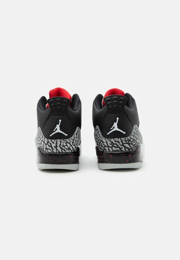 Кроссовки высокие Son of mars Jordan, черный/университетский красный/серый туман/белый — фото 3