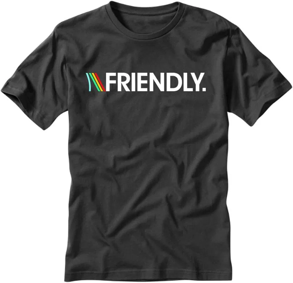 Футболка Friendly Gaming, черная, с коротким рукавом, полноцветный принт спереди, мягкий стильный крой, тема Arc Raiders