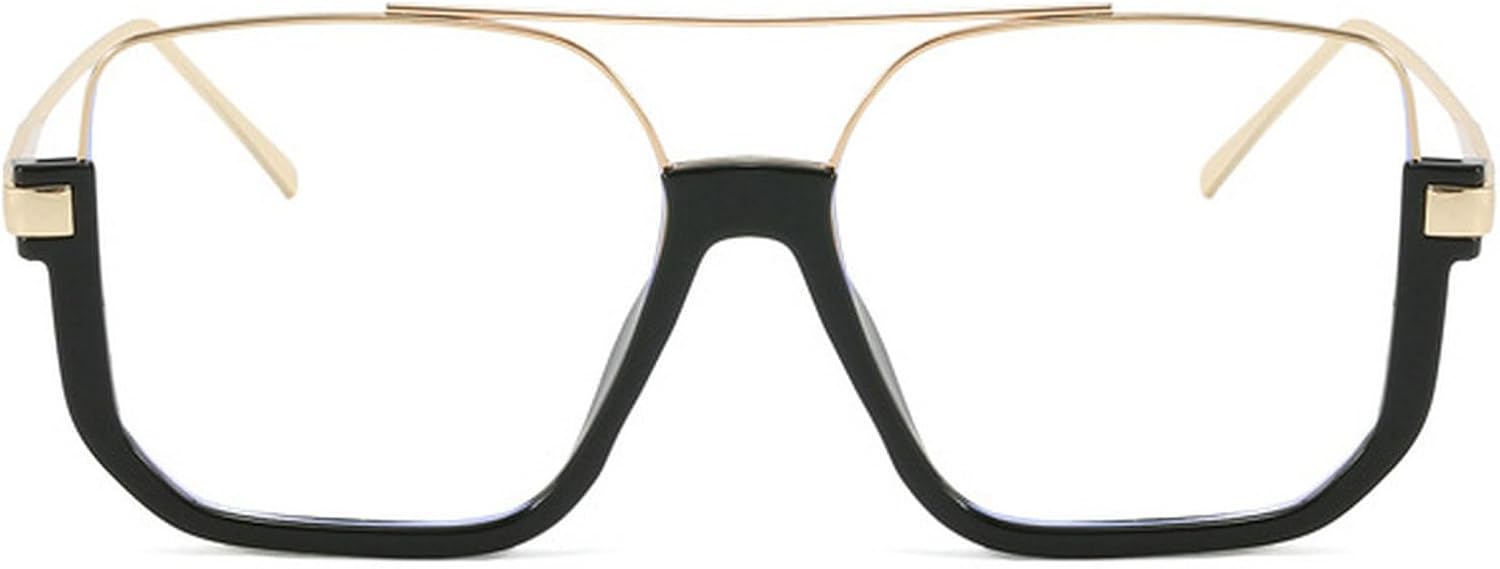 

Винтажные солнцезащитные очки большого размера, модные квадратные очки для мужчин и женщин, стильный и популярный дизайн, защита от ультрафиолета UV400 mincl, Gold Clear