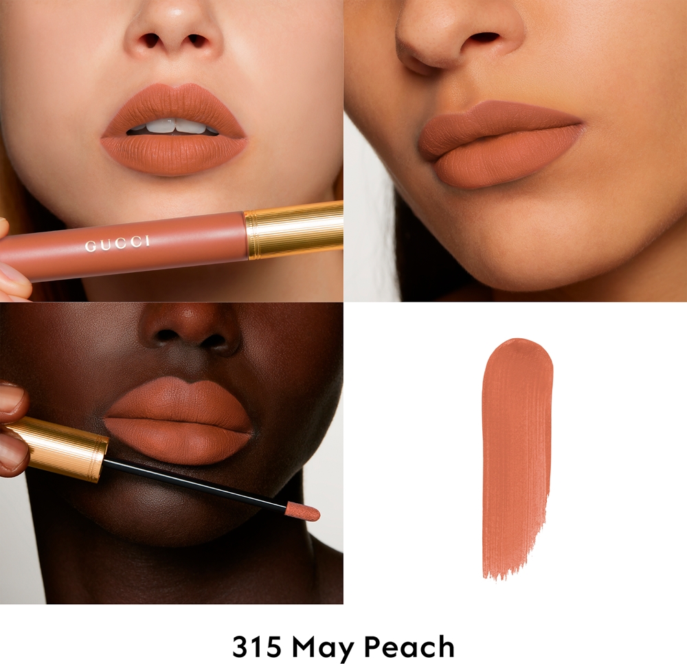 Матовая помада Gucci Beauty Rouge à Lèvres Жидкая матовая помада Gucci, atspalvis 315 may peach 6,5 мл — фото 3