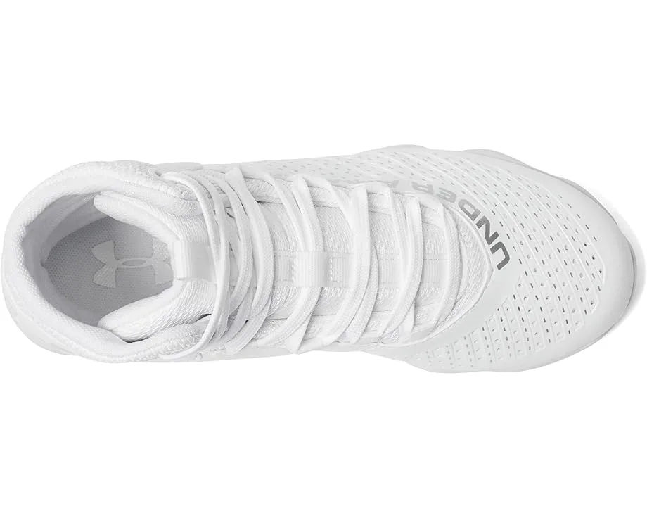 Кроссовки Under Armour Kids Highlight Fran RM 2.0 (Toddler/Little Kid/Big Kid), White/Metallic Silver/Metallic Silver — фото 2
