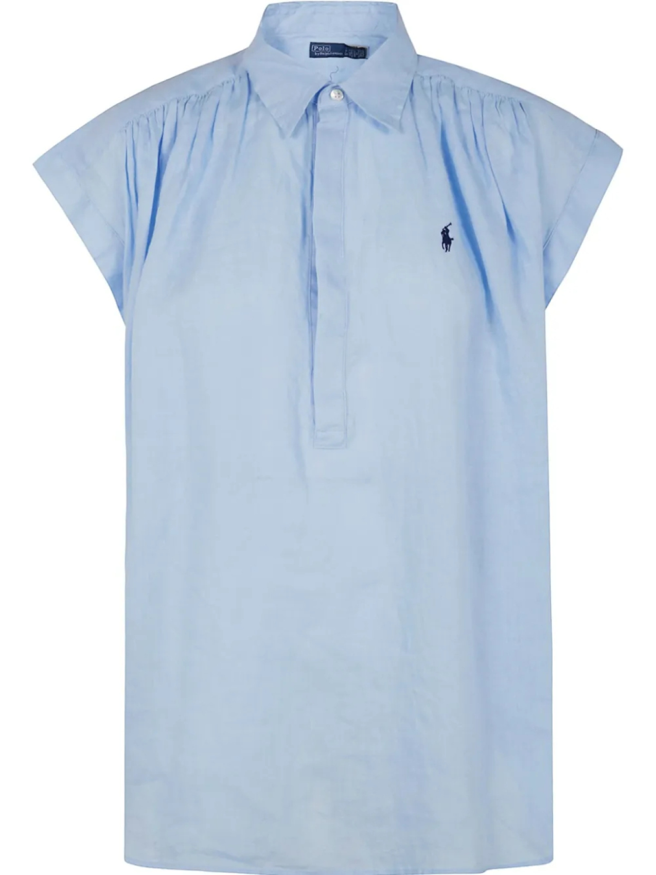 

Льняная рубашка Polo Ralph Lauren, синий