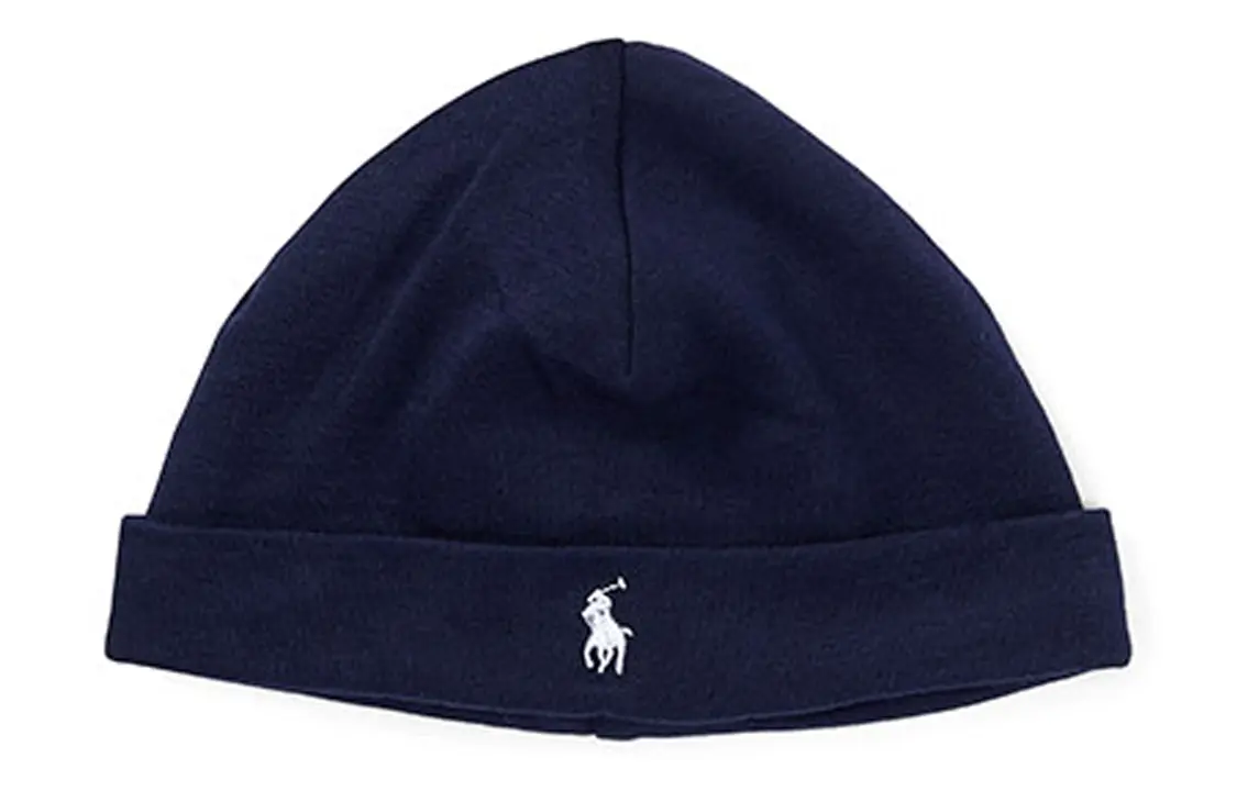 

Детская шапка-бини Polo Pony с вышивкой и ребристой текстурой Polo Ralph Lauren, синий