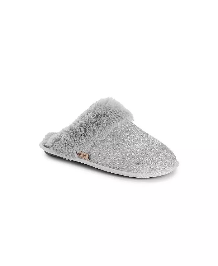 Женские угловые блестящие шлепанцы Scuff MUK LUKS, розовый