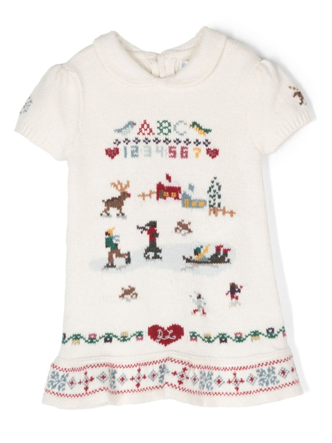 

Ralph Lauren платье Sampler вязки интарсия, нейтральный цвет