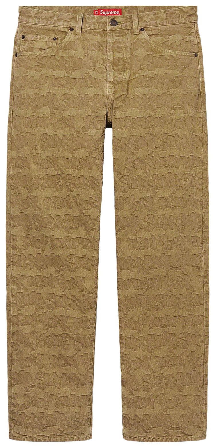

Джинсы Supreme Fat Tip Jacquard Regular Jean 'Olive', коричневый