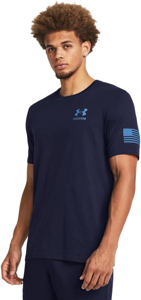 

Новая мужская футболка Under Armour с флагом свободы, (413) Midnight Navy/Viral Blue, Синий, Новая мужская футболка Under Armour с флагом свободы, (413) Midnight Navy/Viral Blue