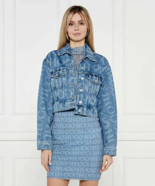 

Джинсовая куртка galatea_b Cropped fit Hugo Blue, синий