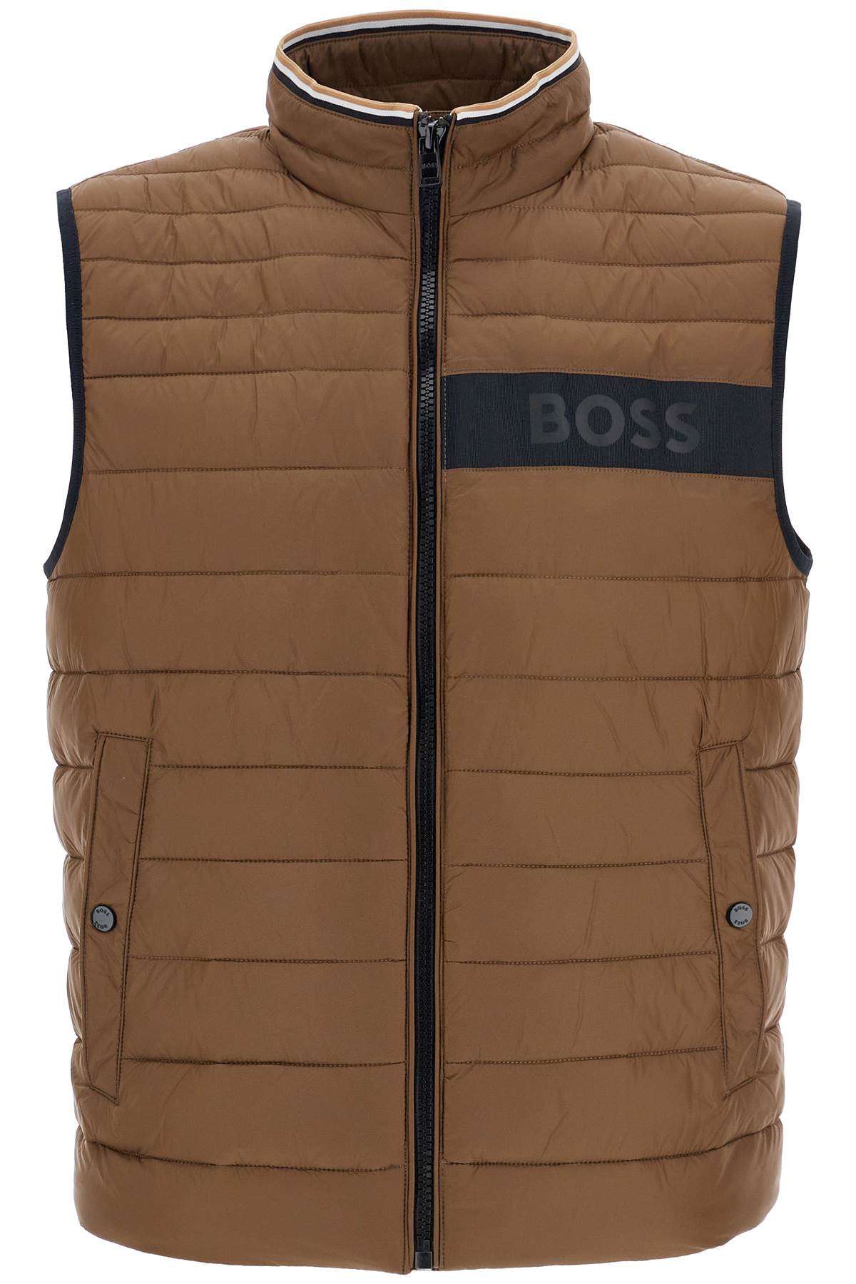 

Мужской жилет Boss Trapuntato из полиэстера Riciclato Con Zip, зеленый