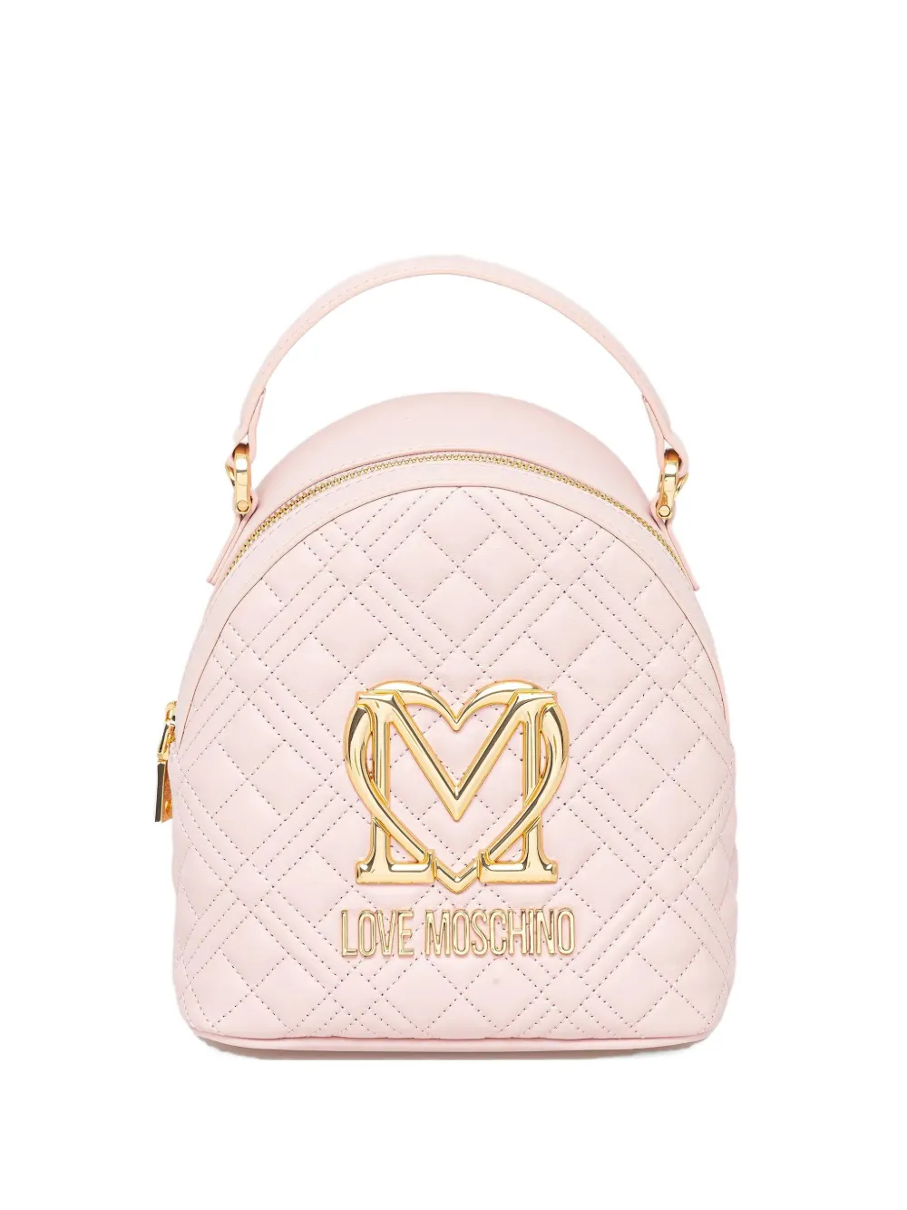 

Стеганый рюкзак с логотипом в виде сердца Love Moschino, розовый