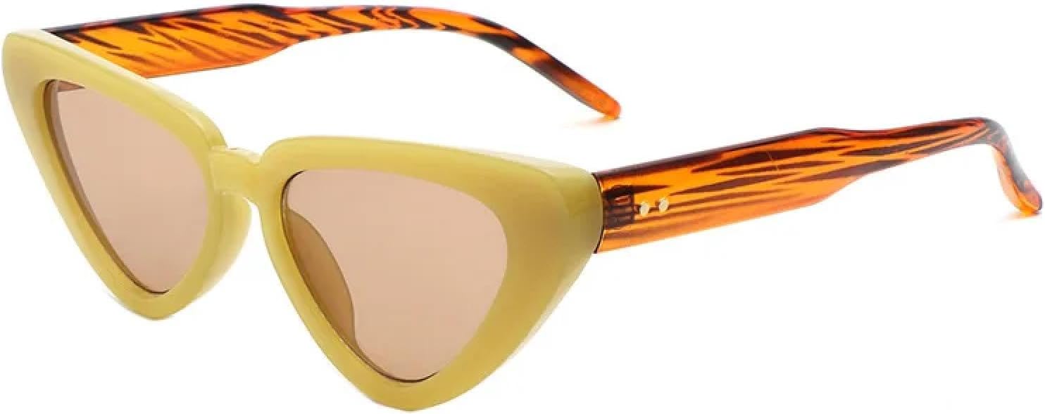 

Солнцезащитные очки с защитой от УФ-излучения UV400 | Цветные линзы "кошачий глаз" | Для женщин и мужчин, для занятий спортом на открытом воздухе и вождения DSVIGF, Yellow