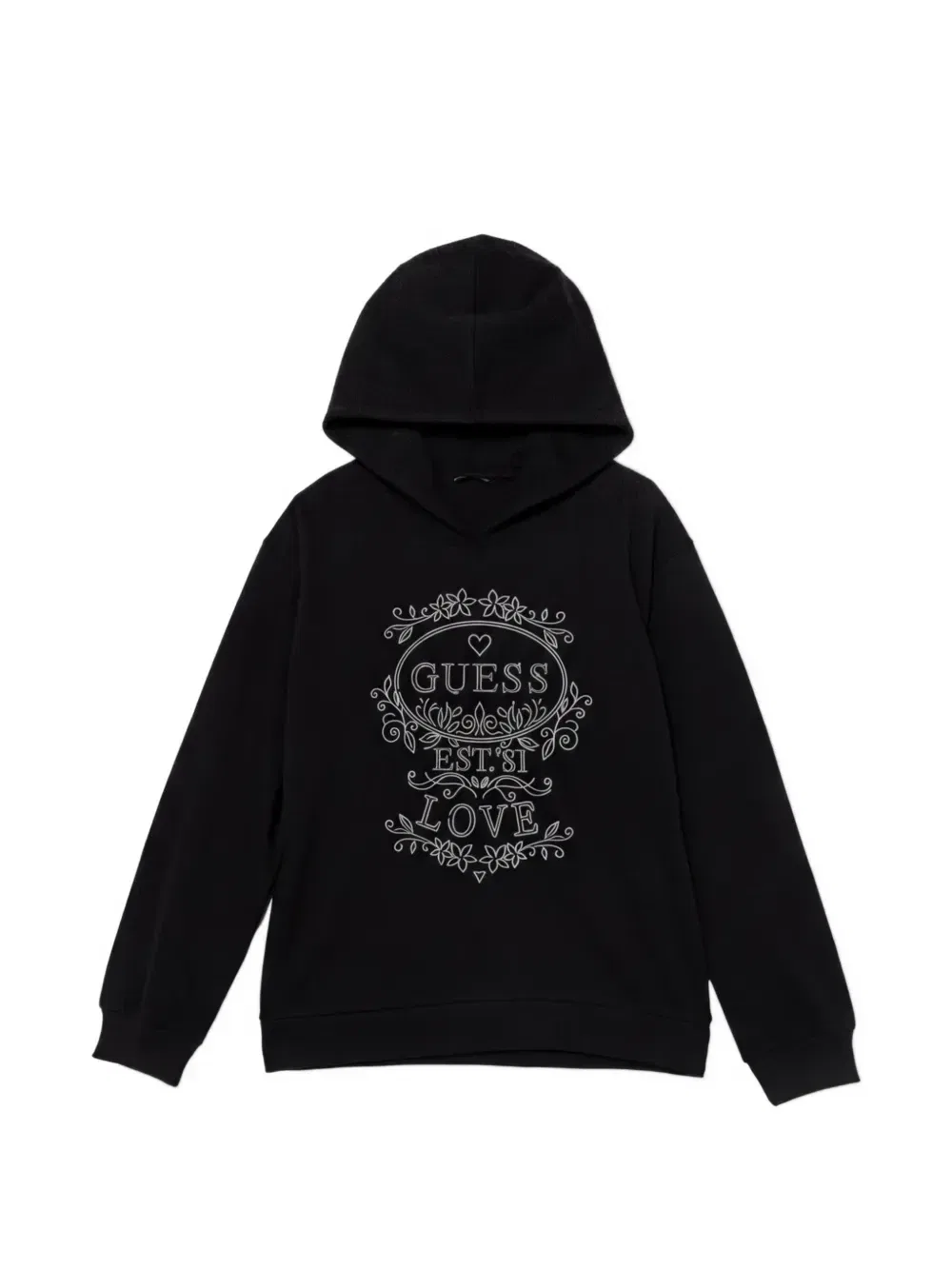 Худи с украшением из стразов Guess kids, черный