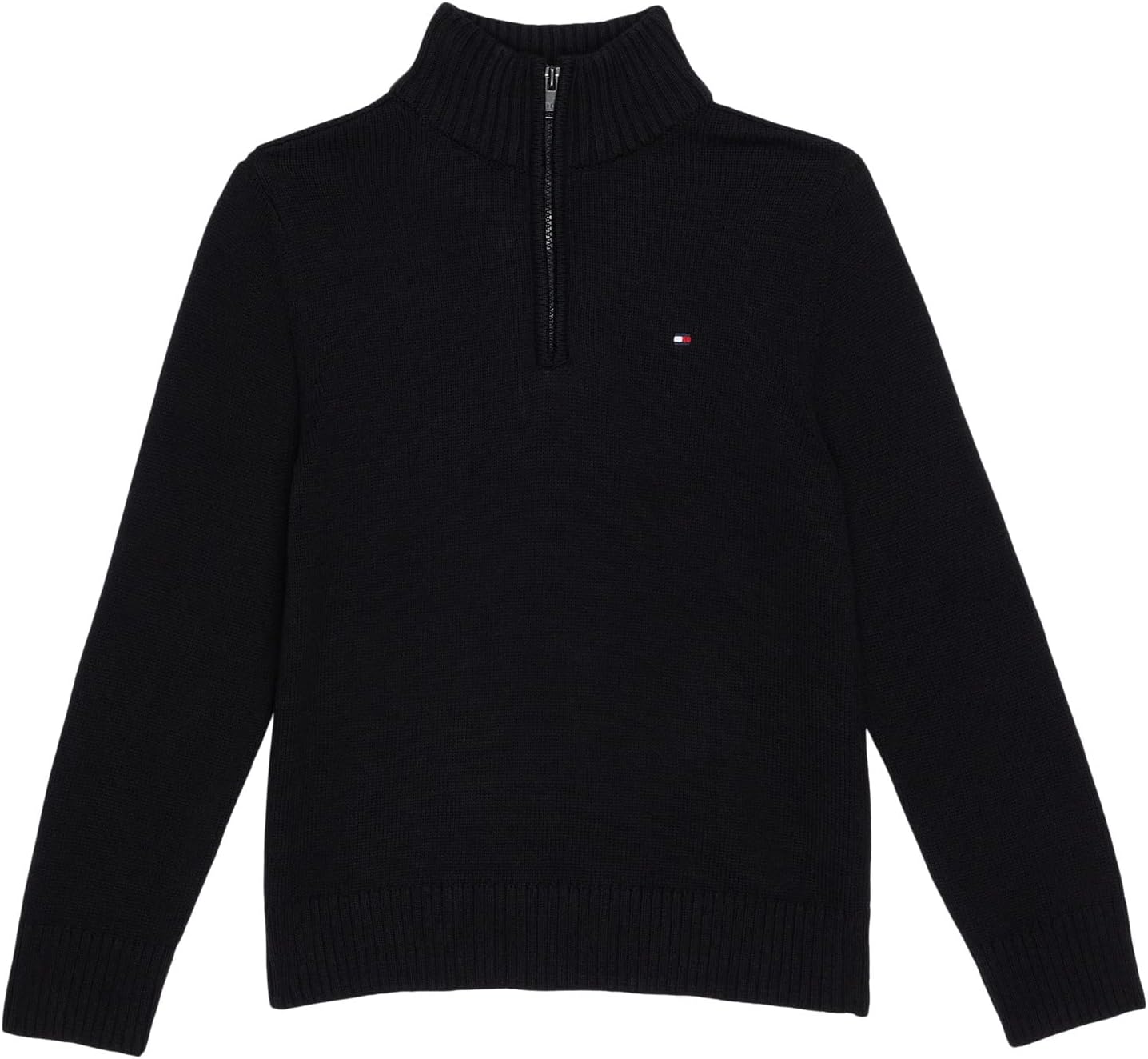 

Свитер Tommy Hilfiger 1/4 Zip Solid Sweater, цвет Tommy Black