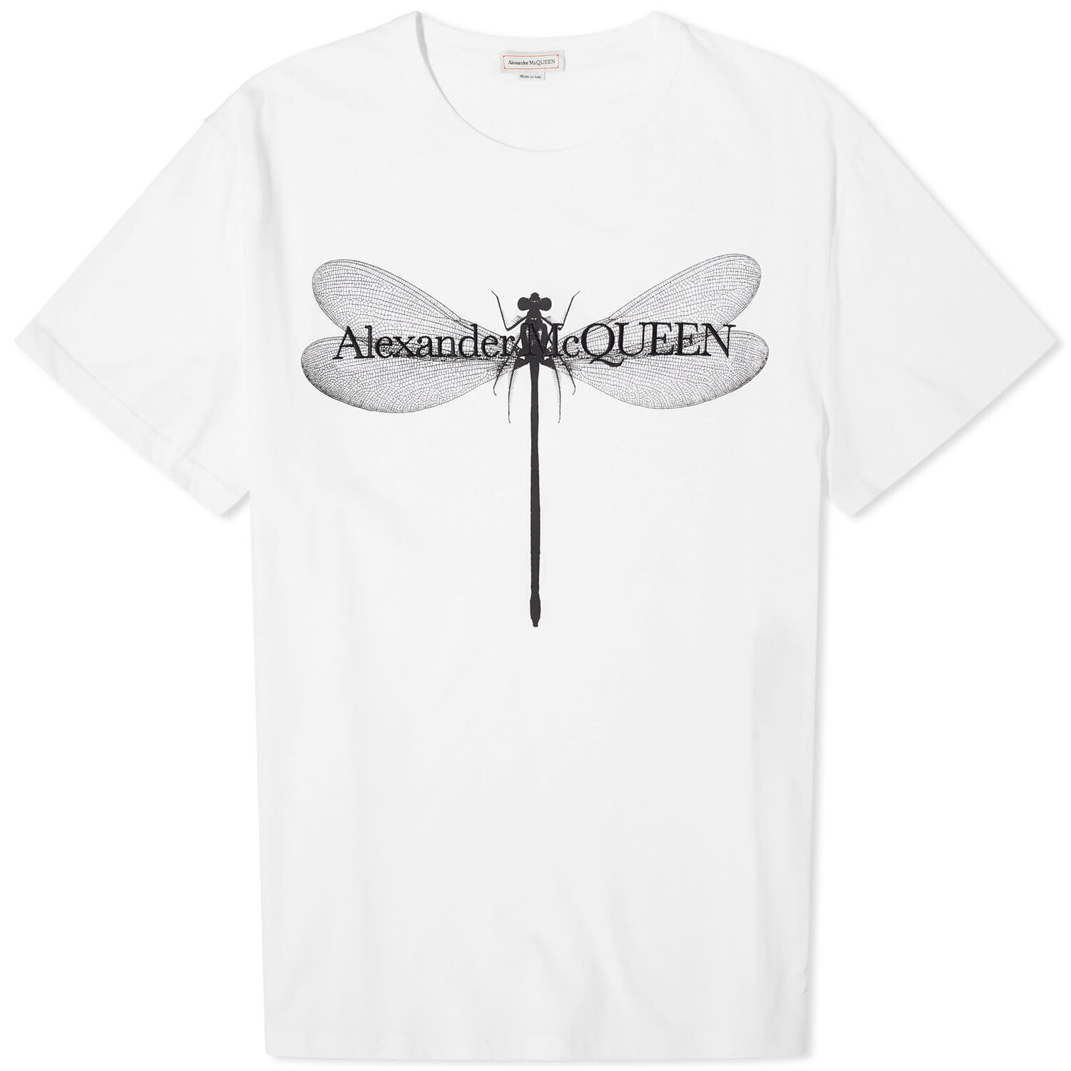 

Футболка Alexander Mcqueen Dragonfly Print, цвет White & Black