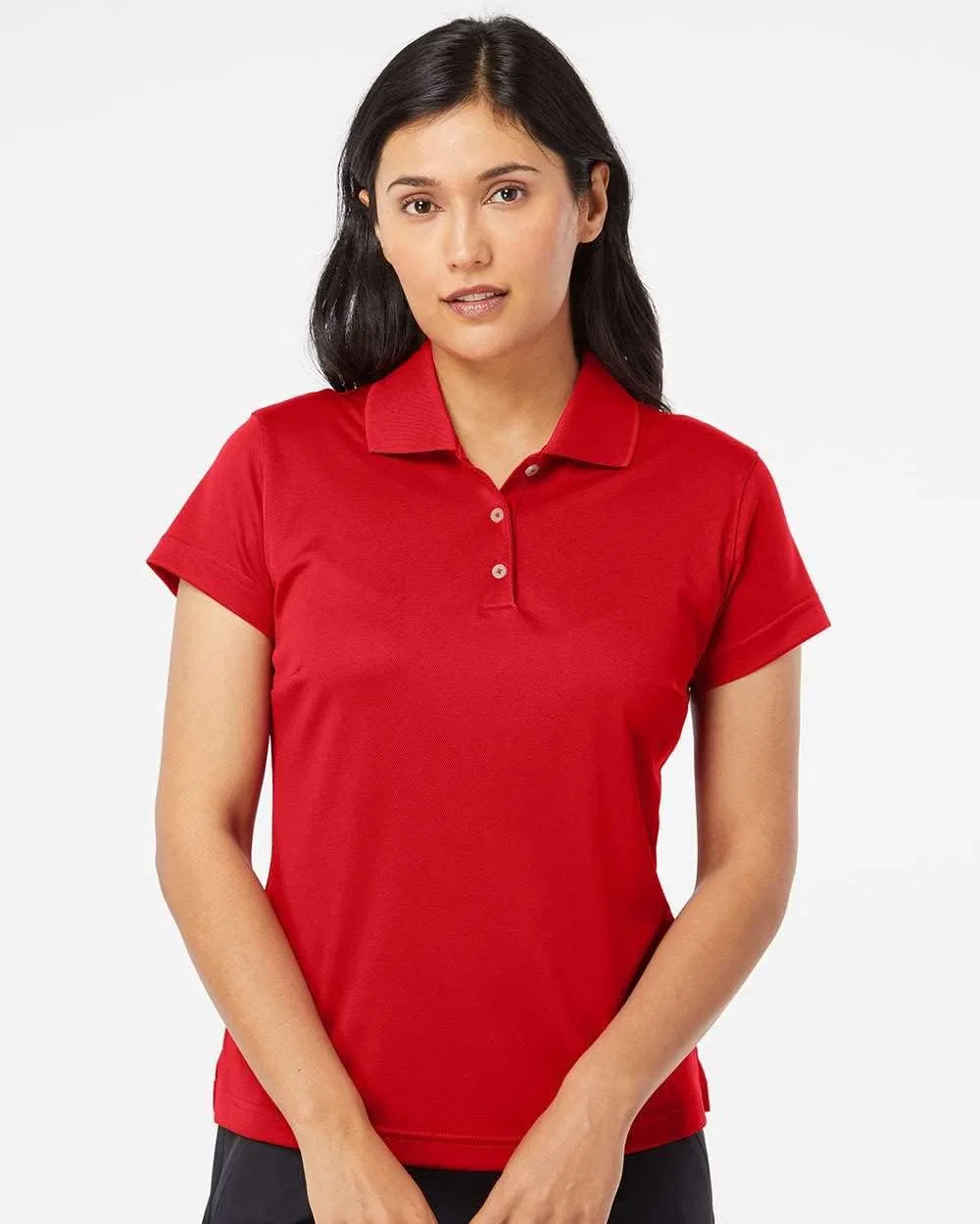 Женское поло Adidas, цвет University Red