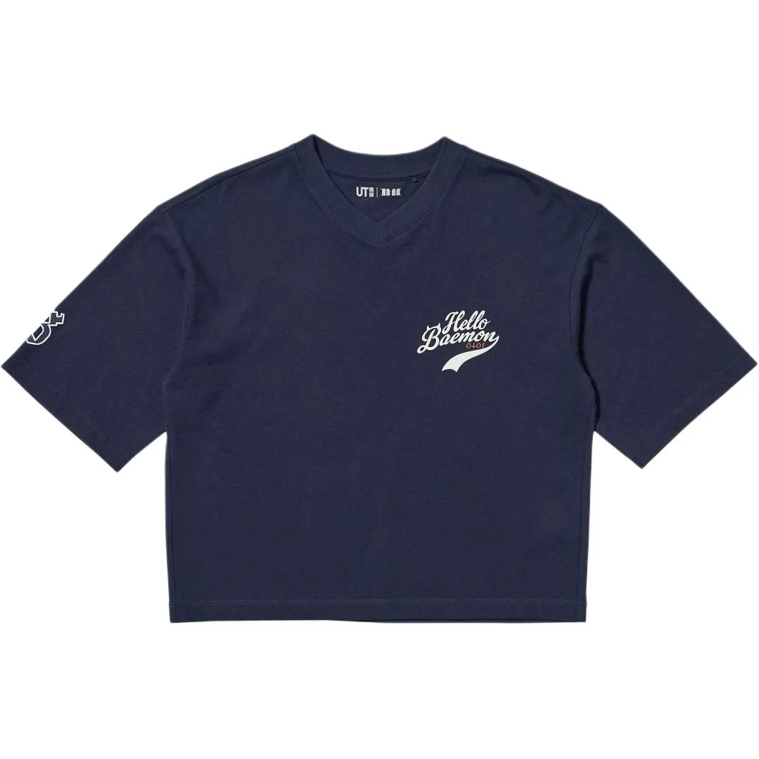 Футболка BABYMONSTER женская UNIQLO, indigo синий