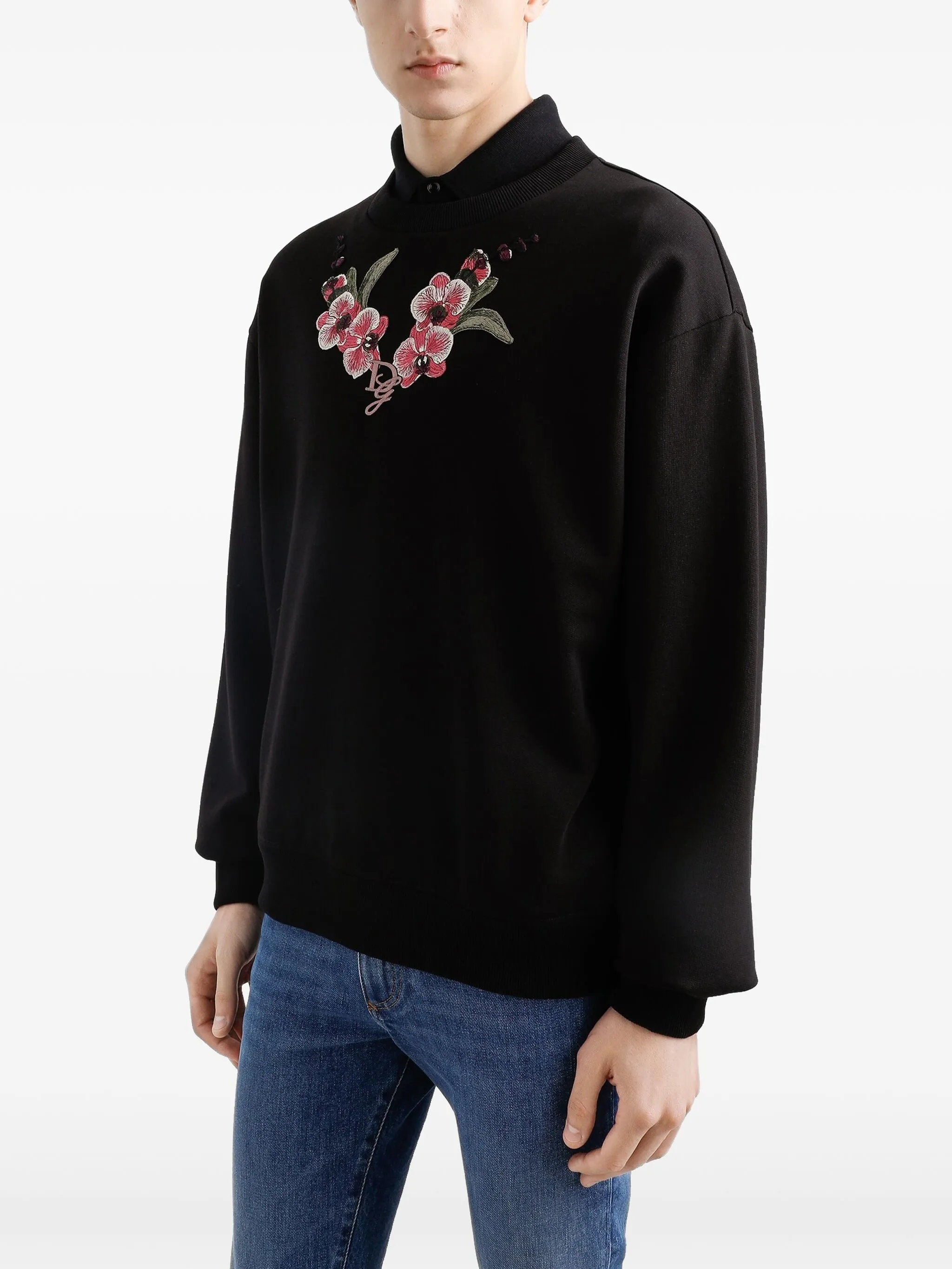 Толстовка Orchid с вышивкой Dolce & Gabbana, черный — фото 4