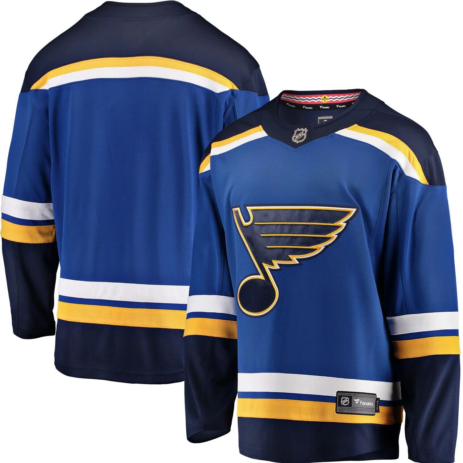 

Мужское фирменное синее домашнее джерси St. Louis Blues Fanatics, Синий, Мужское фирменное синее домашнее джерси St. Louis Blues Fanatics