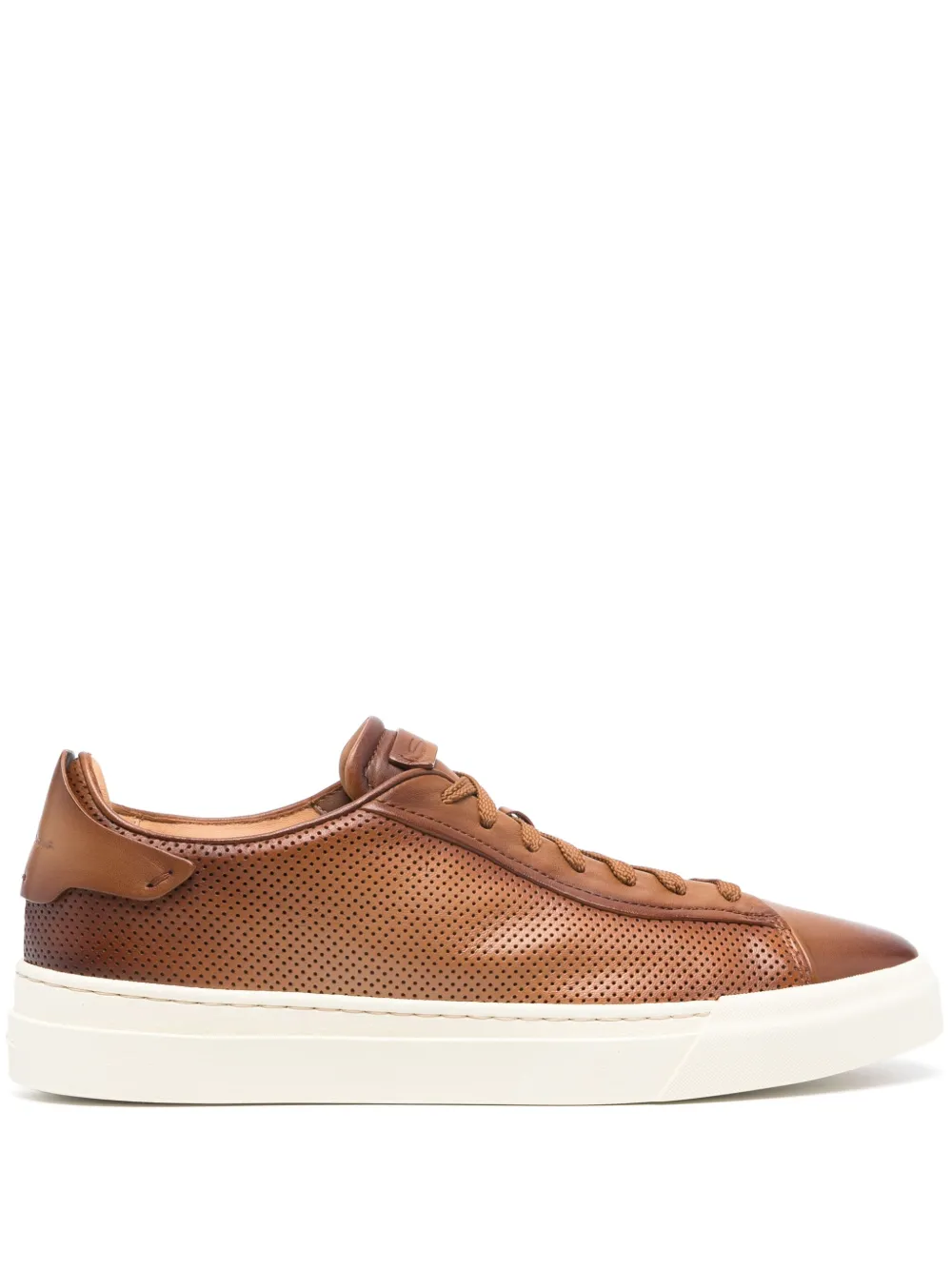 

Кеды с перфорацией Santoni, коричневый