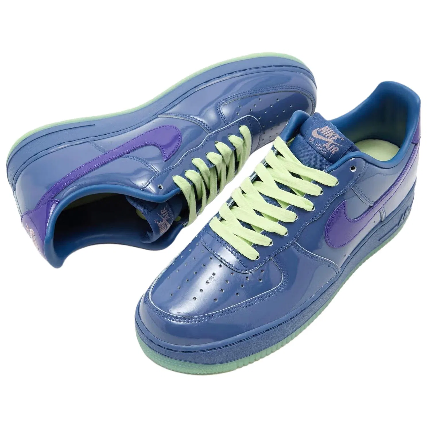 Кроссовки скейтбордические Nike Air Force 1 Low синие — фото 3
