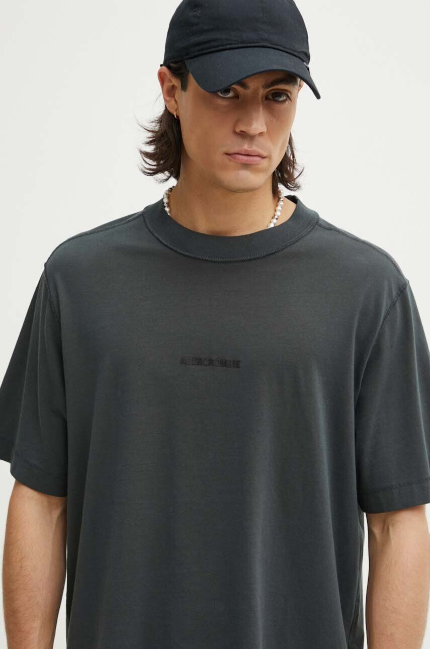 

Хлопковая футболка Abercrombie & Fitch, зеленый