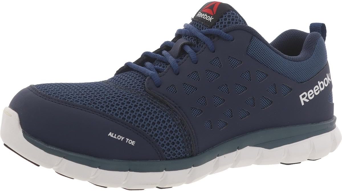 Мужские рабочие кроссовки Reebok Work Sublite Cushion с электрозащитным носком из сплава - черные, серый — фото 2