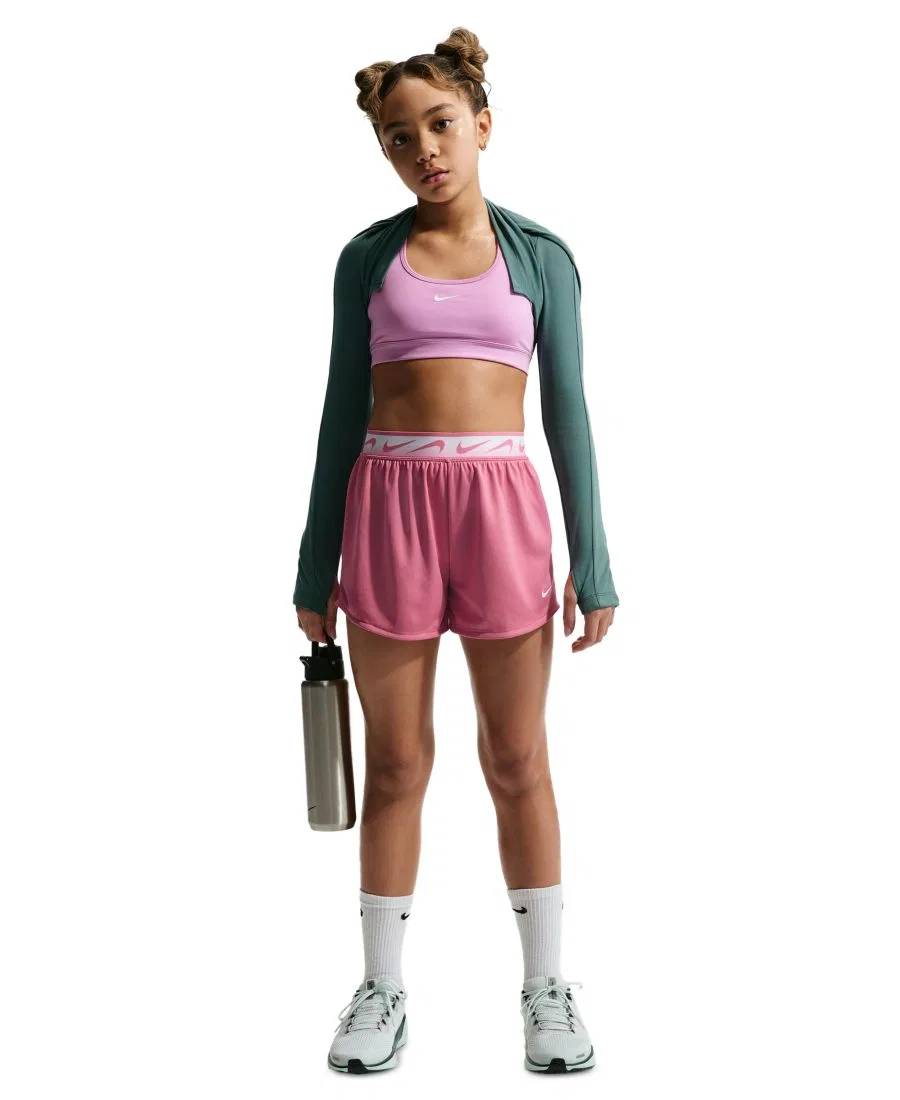 Беговые шорты Dash Dri-FIT для девочек 7-16 лет Nike, розовый/белый