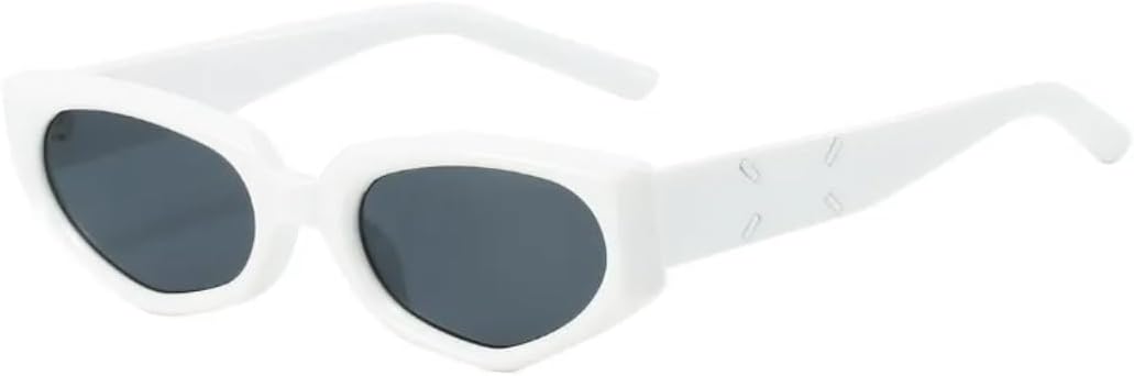 

Солнцезащитные очки с защитой от УФ-излучения UV400 | Линзы «кошачий глаз» с градиентом, в стиле панк | для женщин и мужчин, для занятий спортом на открытом воздухе и вождения DSVIGF, White-black