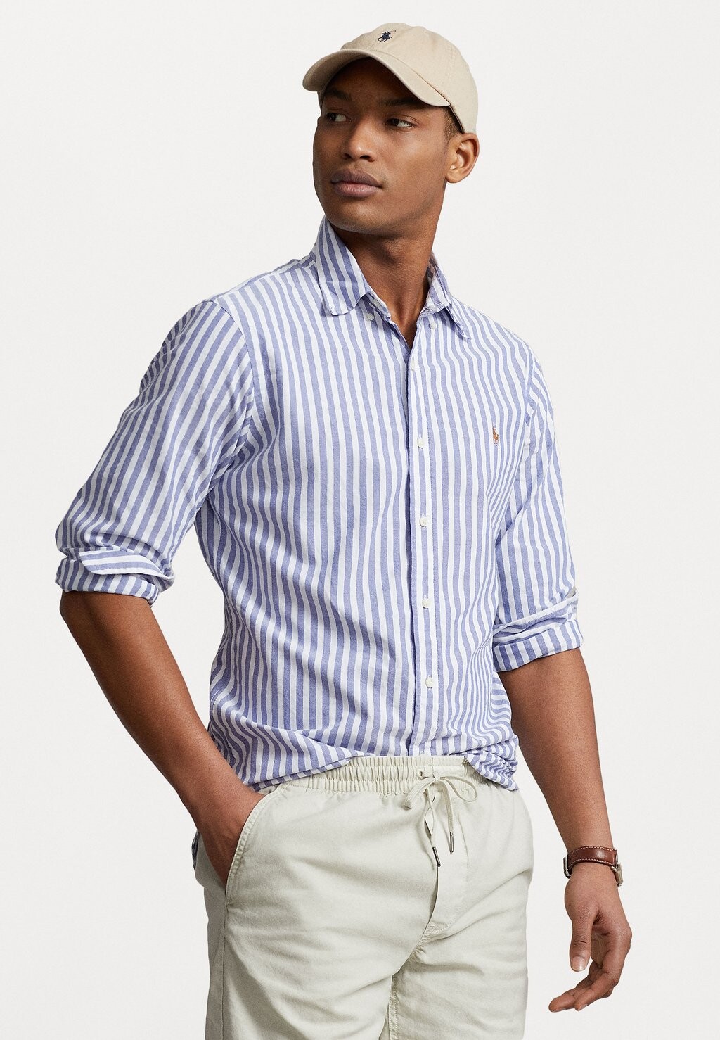 

Рубашка СПОРТИВНАЯ ФУТБОЛКА С ДЛИННЫМ РУКАВОМ Polo Ralph Lauren, Heritage royal/белый