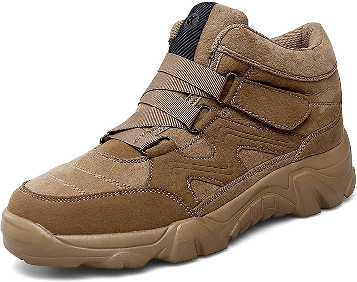 

Мужские слипоны TBBY для ходьбы, удобные кроссовки для походов, модные высокие ботинки, хаки