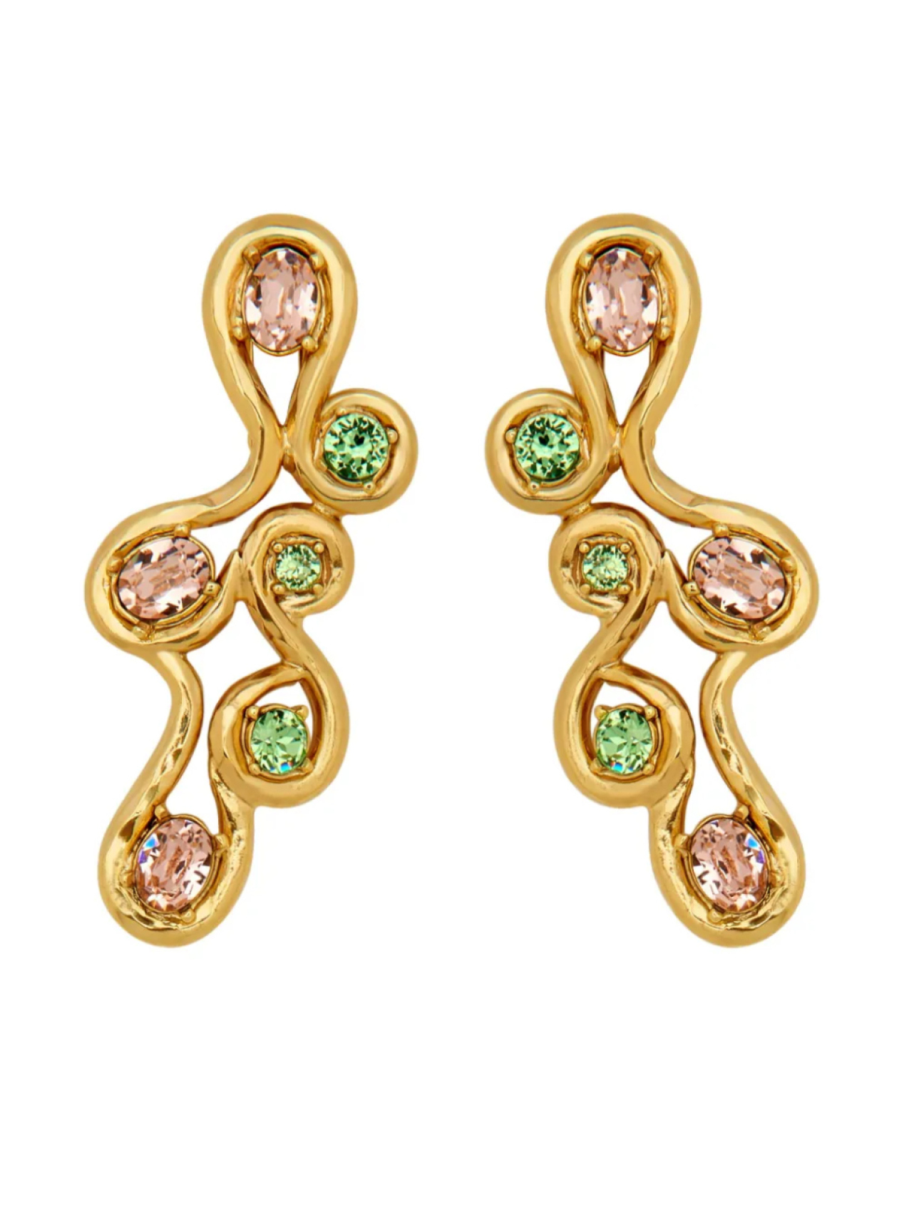 

Oscar de la Renta серьги Crystal Wrap, золотой