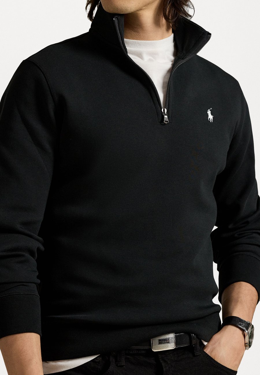 Толстовка Polo Ralph Lauren DOUBLE-KNIT QUARTER-ZIP PULLOVER, Polo Black/C1730/Black — фото 4