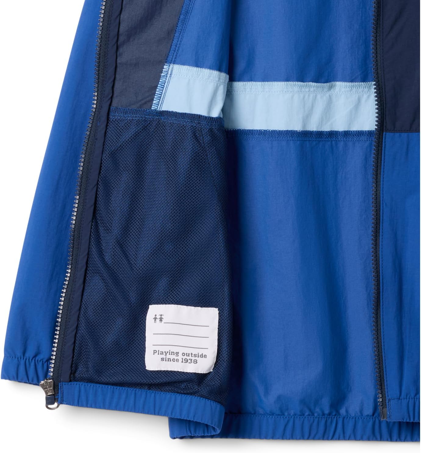Columbia Youth Boys Spire Valley Ветровка, Mountain Blue/Coll Navy/Ripple Blue — фото 3