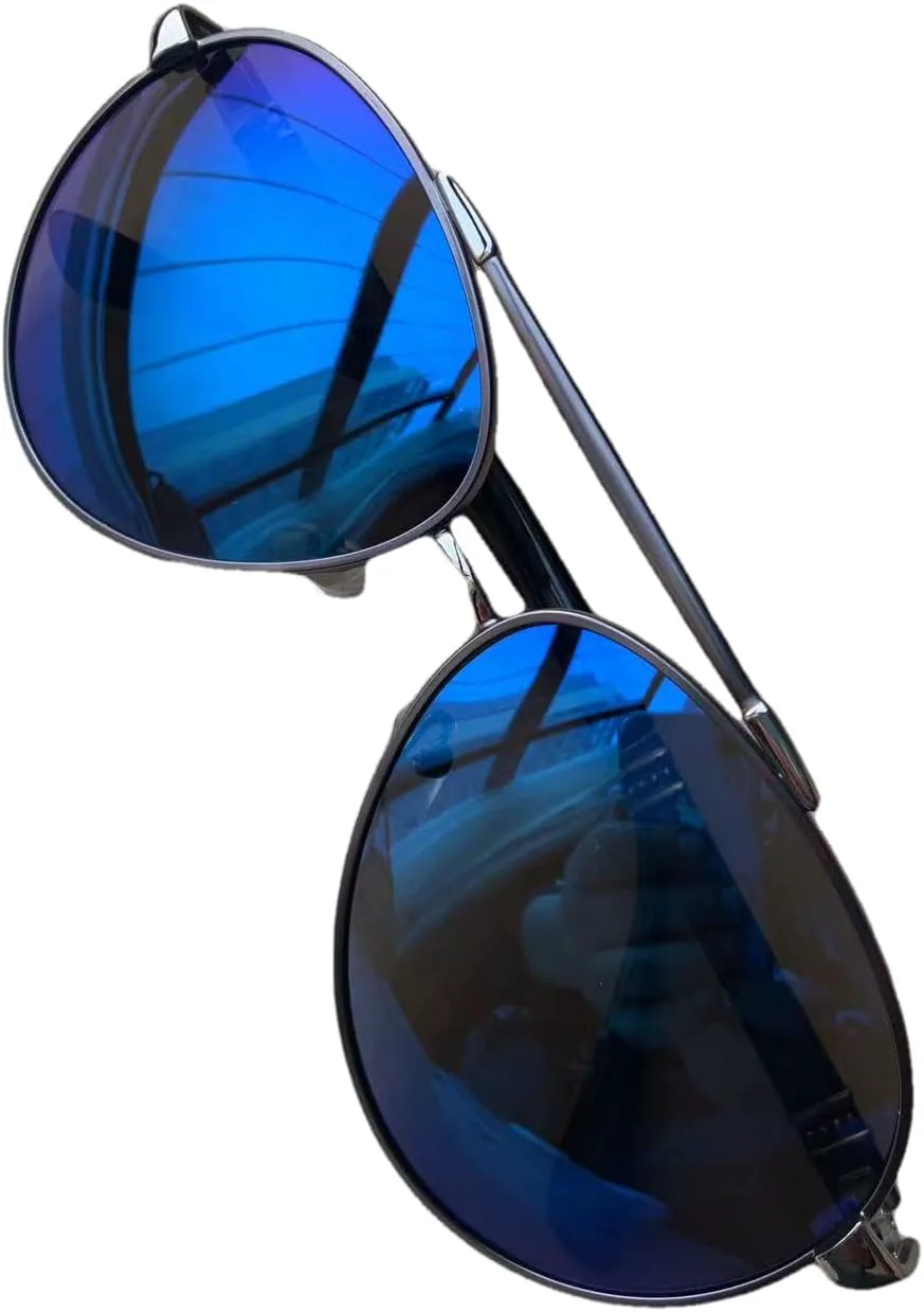 

Мужские солнцезащитные очки/Женские солнцезащитные очки/Поляризованные очки с защитой от УФ-излучения/Очки-авиаторы/Парные солнцезащитные очки/UV400 DXSHENG, Blue