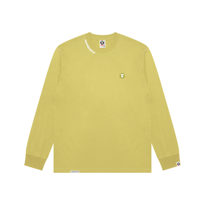 

Футболка с длинным рукавом A Bathing APE с логотипом Aape, зеленый