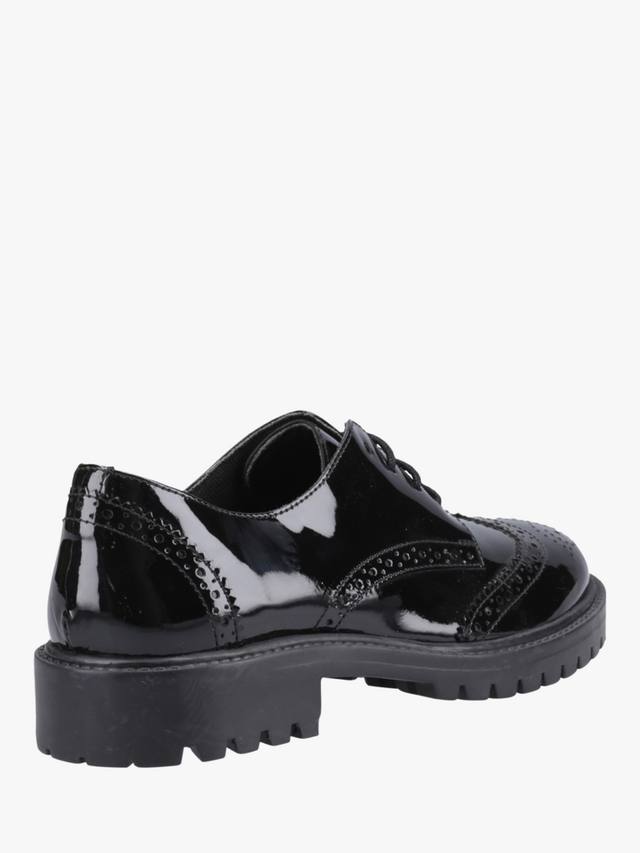 Детские школьные туфли Athena Senior из лаковой кожи Hush Puppies, Black — фото 3