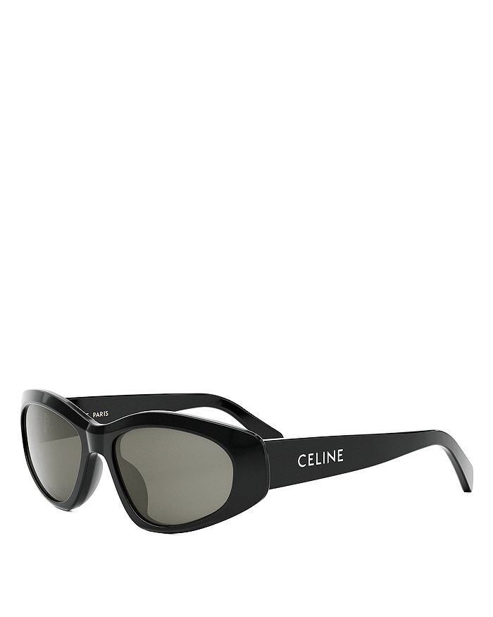 

Солнцезащитные очки CELINE Monochroms с геометрическим узором, 57 мм, черный